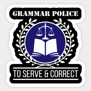 Grammar Police Sticker